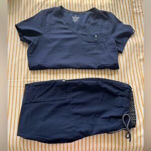 Navy Blue Beyond Scrub Set, XS